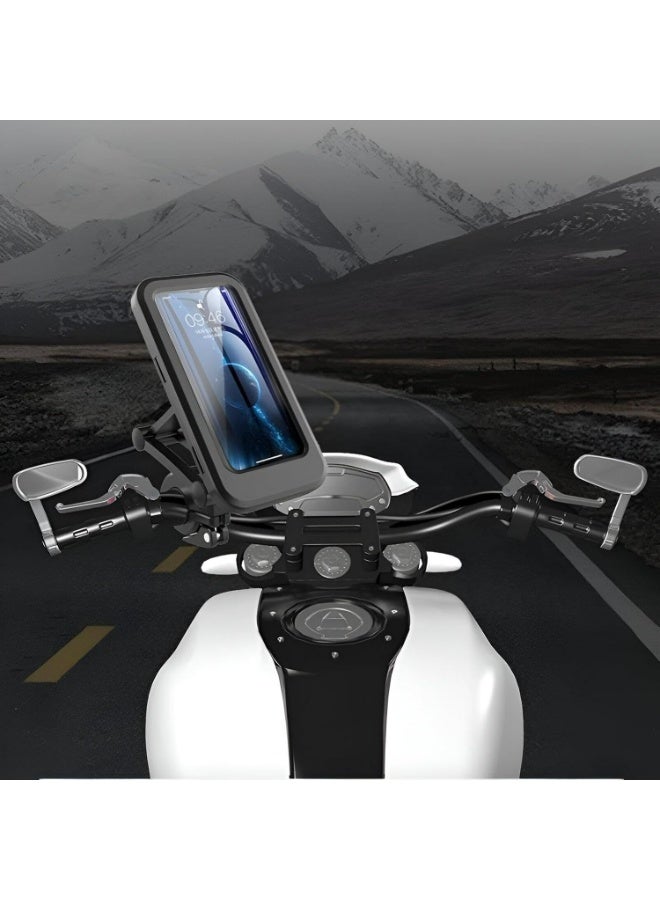 Cycling Phone Case - Waterproof Bicycle Mount with Auto-Telescopic Adjustment and 360° Rotation, Perfect for Smartphones and Navigation During Outdoor Rides - Image 2